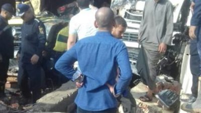 اصابة شخصين فى حادث تصادم بطريق الإسماعيلية الصحراوى