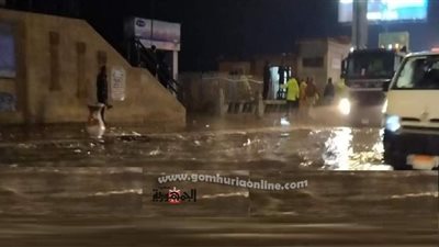 الاسكندرية تقاوم الغرق فى اول ايام نوة الفيضه الصغرى