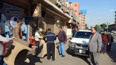 بالصور .اكبر حملة لإزالة الإشغالات في حي غرب أسيوط