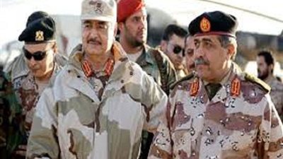لقاء يجمع قائد الجيش الليبى والسراج فى اجتماع مع رئيس الوزراء الايطالى بروما