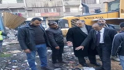 محافظة الجيزة تزيل اشغالات البوهي والقومية بشمال الجيزة