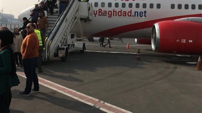 اولي رحلات فلاي بغداد تصل مطار القاهرة بعد تدشين خط طيران بين العاصمتين