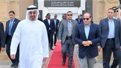 رئيس الجمهورية وولي عهد أبوظبي يصلان مقر احتفالات مهرجان شرم الشيخ للهجن