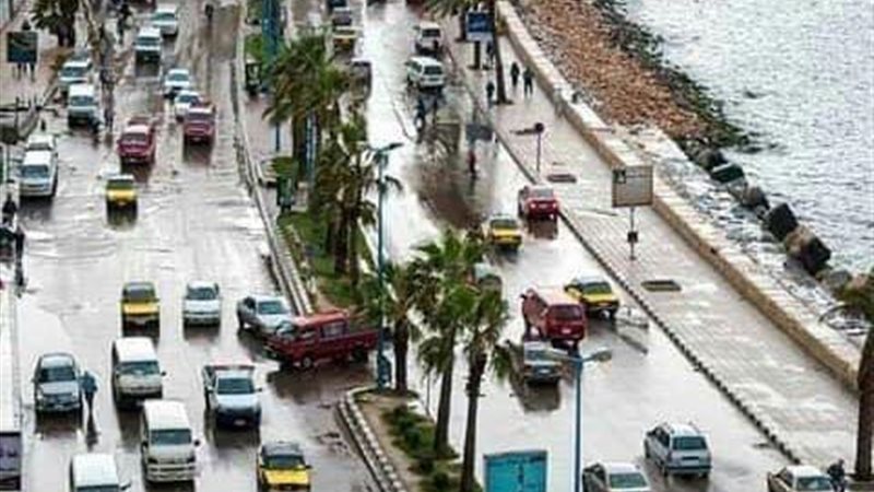 امطارغزيرة على الاسكندرية