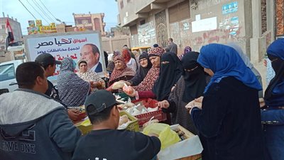مستقبل وطن بكفرالشيخ يوفر سلع غذائية مخفضة لقرية شنو