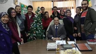 شجرة الكريسماس تزين احتفالات عيد الميلاد بجامعة القناة