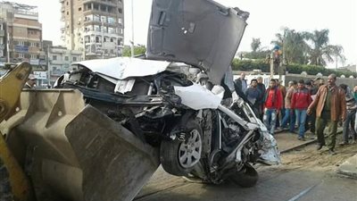 إصابة ٣ أشخاص في حادث تصادم قطار مع سيارة باشمون