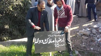 إزالة ٤٥ حالة تعدي على مساحة ١٦ فدانا أملاك دولة بمدينة القرين