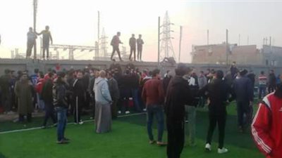 إلغاء مبارة مطوبس وبيلا لشغب اللاعبين والجماهير