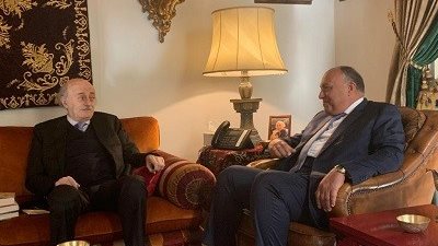 شكري يلتقي رئيس الحزب التقدمي الاشتراكي اللبناني