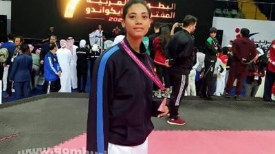 الشرقاوية علياء ابراهيم تحصد فضية بطولة التايكوندو بالإمارات