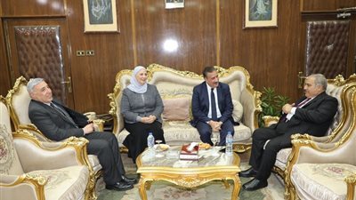 محافظ المنوفية يستقبل رئيس المحكمة الدستورية العليا ووزيرة التضامن علي هامش احتفالية المساعي المشكورة