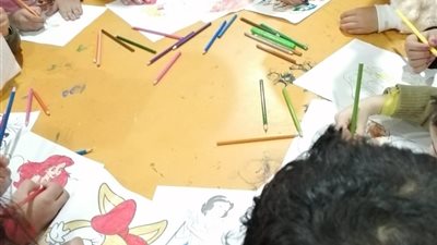 مسابقات ثقافية وورش رسم لأطفال قصور الثقافة بمعرض الكتاب .. صور