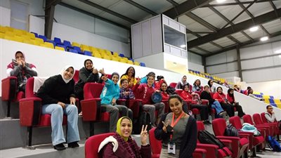 طالبات جامعة الاسكندرية تعربن عن سعادتهن في الفيوم