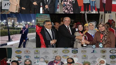 حصاد ميدليات طالبات المنوفية فى اسبوع فتيات الجامعات الخامس بالفيوم