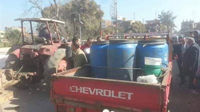 توقيف سيارة محملة ب٧٢٠ كيلو ألبان مخلوطة بالفورمالين في كفرالشيخ