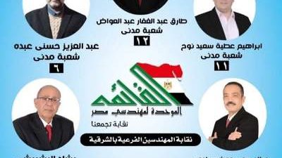 تعرف على البرنامج الانتخابى للقائمة الموحدة المرشحة بنقابة المهندسين بالشرقية