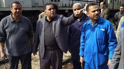 رسلان يتفقد ورش جرارات وعربات السكة الحديد