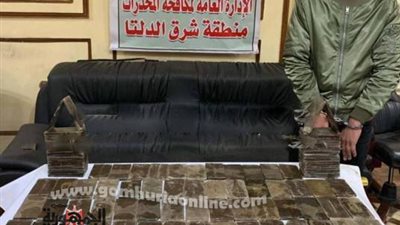 ضبط 120طربة حشيش بحوزة عاطل في المنصورة
