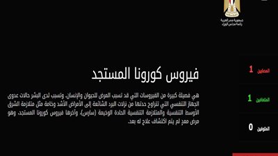 بتكليف رئاسي.. الحكومة تطلق موقع خاص بـ كورونا.. ادخل على الرابط التالي