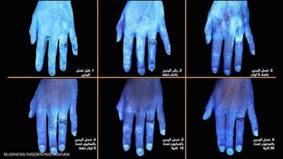 صور تكشف ما يفعله الماء والصابون بجراثيم اليد للوقابة من 