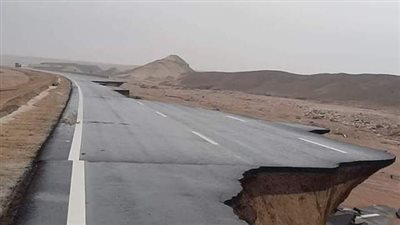 إنهيار اجزاء طريق شرم الشيخ نفق الشهيد احمد حمدي الجديد