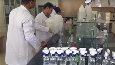 مستلزمات وقائية ومطهرات كحولية بشركة مياه الأقصر