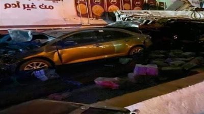 سائق التريلا المتسبب فى دهس ١٤ سيارة على الطريق الدائري 