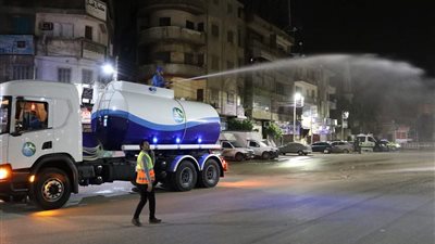 مياه الشرقية تكثف عمليات التعقيم للشوارع لليوم الثالث علي التوالي