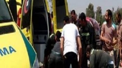 اصابة ٤٣ طفلاً فى حادث انقلاب سياره بأبو تشت