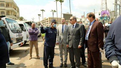 محافظ كفرالشيخ ونائبه يشرفان علي تطبيق معايير التطهير والتعقيم بشوارع