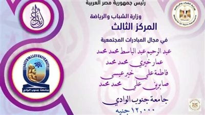 مراكز متقدمة لجامعة جنوب الوادي بمهرجان إبداع