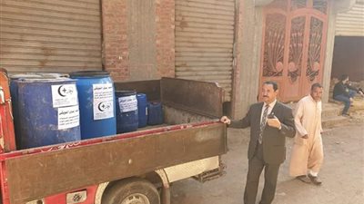 النويشى يتبرع بطن كلور لتطهير قرى الواسطى