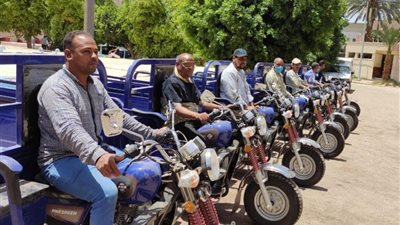 ٤٠ تروسيكلا للشبكات والطوارئ والصيانة بشركة مياه الشرب والصرف الصحى