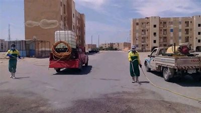 رئاسة مدينة رأس سدر تستكمل حملة تعقيم للوقاية من كورونا.صور