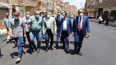 المحافظ ورئيس لجنة النقل والمواصلات يتفقدان أعمال الرصف بشبين الكوم