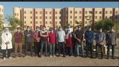 خروج 4 حالات من العزل بعد تعافيها من كورونا ببنى سويف