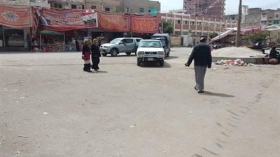 اخلاء سوق ميدان الحرازية بطوخ