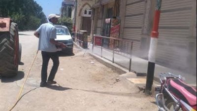 إستمرار تطبيق حملات التطهير والتعقيم وفض الأسواق الأسبوعية بمراكز ومدن محافظة كفرالشيخ