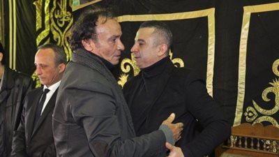 يسرا وكمال ابورية فى مقدمة الحضور لعزاء سعيد عبد الغنى .. صور