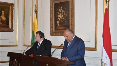 سامح شكري يعقد جلسة مباحثات مع نظيره الليتواني