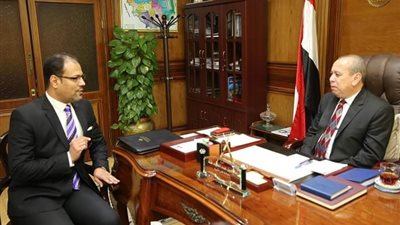 محافظ كفرالشيخ يستقبل رئيس فرع هيئة التأمين الصحى الجديد