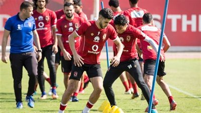 تدريبات منفردة للاعبى الأهلى الغائبين عن مباراة وادى دجلة