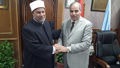 المحرصاوي يستقبل الأمير بعد صدور قرار تعيينه نائباً لرئيس جامعة الأزهر