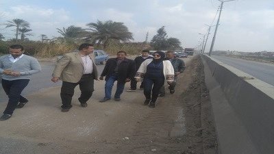 نائب محافظ القليوبية تتابع أعمال حرد وصيانة طريق مسطرد الخانكة