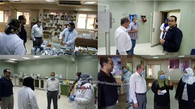 مديرالتأمين الصحى يتفقد سير امتحانات معهد تمريض العاشر ويتفقد العيادة الطبية