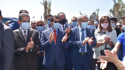وزراء الرياضة والتموين والهجرة يفتتحون نادي ماتريكس الرياضي بالغربية