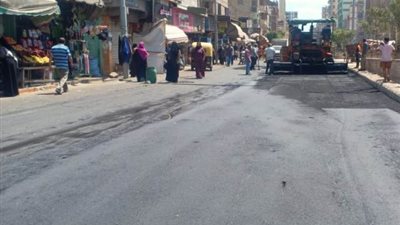 إعادة رصف شارع ٢٣يوليو بسيدي سالم.صور