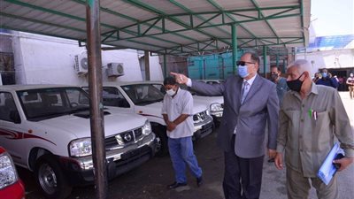 محافظ أسيوط يتفقد الحملة الميكانيكية بالديوان العام