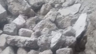 انهيار جزئى لمنزل من طابقين بدمنهور...صور